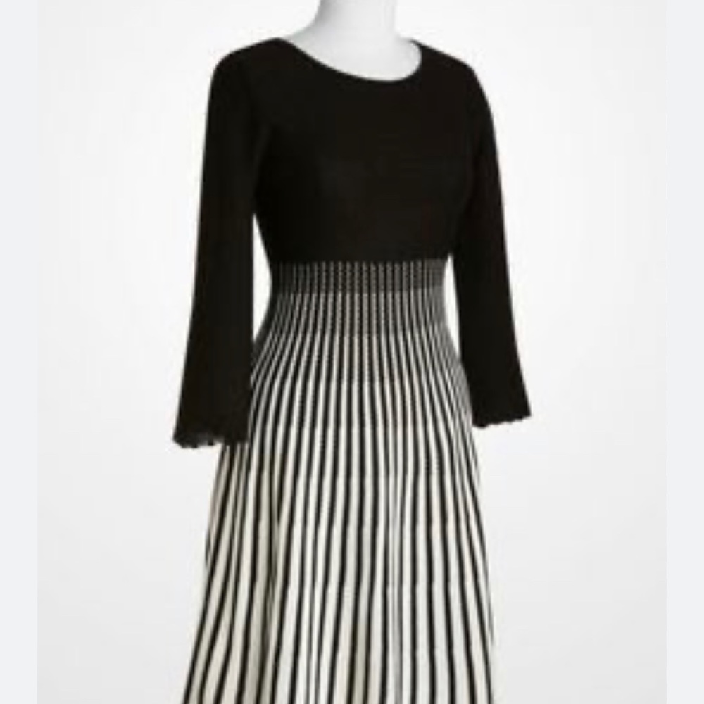 Calvin Klein black and white dress